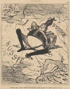 Som hva ... på en veldig stor seng,,, av Honoré Daumier