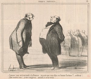 Når du kommer for sent til børsen... av Honoré Daumier