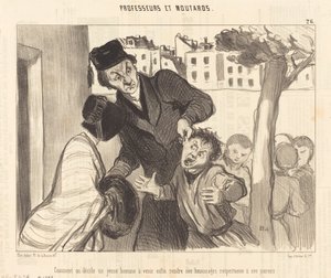 Hvordan bestemmer du at en ung mann skal komme... av Honoré Daumier