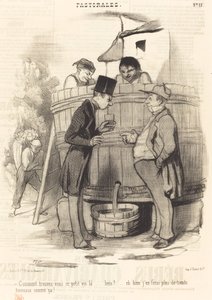 Hvordan finner du denne lille vinen... av Honoré Daumier