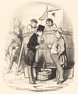 Hvordan finner du denne lille vinen... av Honoré Daumier