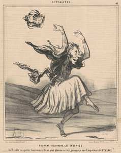 Løper for å slutte seg til opprørerne av Honoré Daumier