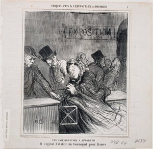 Skisser tatt på utstillingen - En forbedring som må gjøres av Honoré Daumier