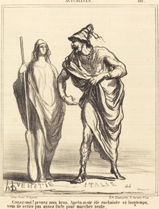 Tro meg! ta armen min... av Honoré Daumier