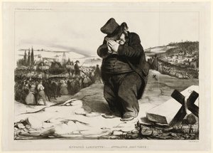 Knust Lafayette!... Fanget, gamle kar! 1834 (litografi) av Honoré Daumier