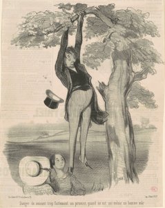 Fare for å riste for kraftig... Et plommetre av Honoré Daumier