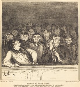 Dramaets tilbakegang i 1866 av Honoré Daumier