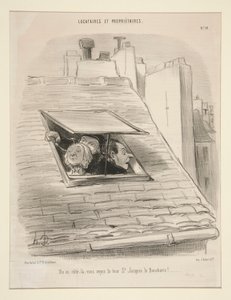 Fra denne siden kan du se St. Jacques la Boucherie-tårnet! av Honoré Daumier