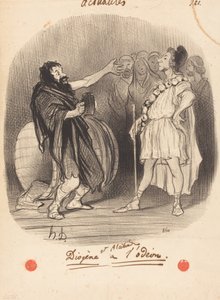 Diogenes og Alcibiades ved Odéon av Honoré Daumier