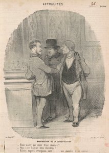 Diskusjon av grunnloven av Honoré Daumier