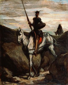 Don Quixote i fjellene av Honoré Daumier
