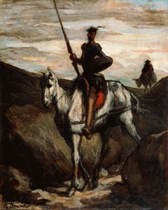 Don Quijote i fjellene av Honoré Daumier