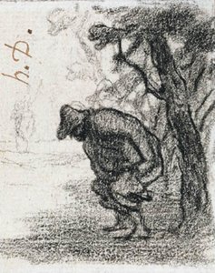 Don Quixote og Sancho Panza bak et tre av Honoré Daumier