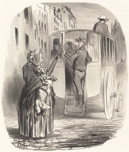 Beklager, Citizen... Jeg får ikke hunder... av Honoré Daumier