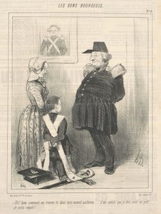 Hei! Hvordan liker du meg i min nye uniform... av Honoré Daumier