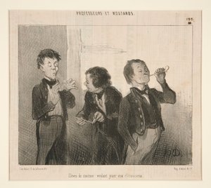 Elever i sjette klasse som ønsker å spille retorikere, fra professorer og Moutards av Honoré Daumier