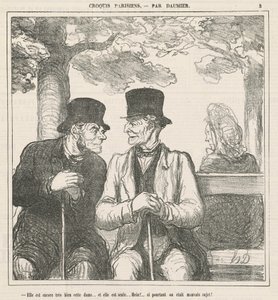 Hun er fortsatt veldig flink, denne damen... av Honoré Daumier