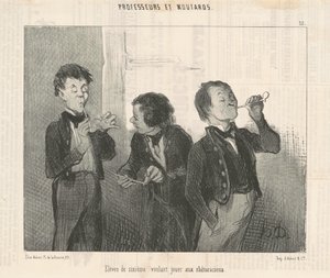 Sjetteklassinger som vil leke retorikere av Honoré Daumier