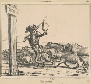 Emigrasjon av Honoré Daumier