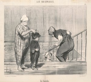 Med familie av Honoré Daumier
