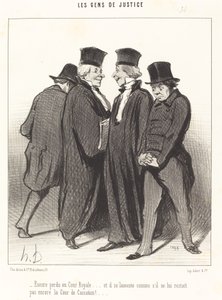 Tapt igjen i det kongelige hoff... og han klager... av Honoré Daumier