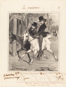 Shopkeeper Riding av Honoré Daumier