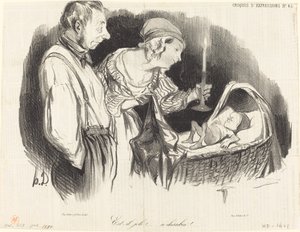 Er han pen!... denne kjeruben!... av Honoré Daumier