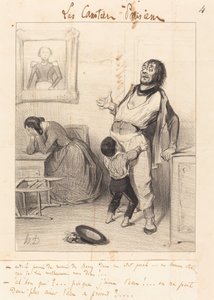 Er det lov å returnere... i en slik tilstand... av Honoré Daumier