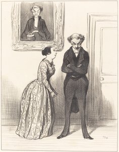Og å tenke på at her er tre... advarte om at jeg ikke kunne få dem dømt!... av Honoré Daumier