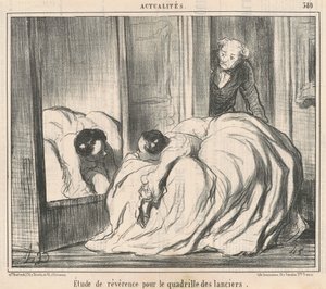 Ærbødighetsstudie for quadrillen til lanserne av Honoré Daumier