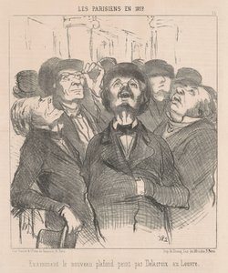 Undersøker det nye taket... av Honoré Daumier