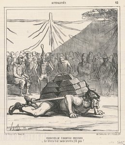 Øvelser av den prøyssiske Hercules av Honoré Daumier