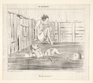 Feil posisjon!!! fra The Bathers av Honoré Daumier