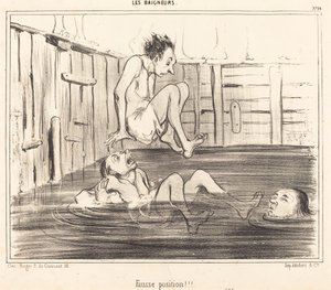 Feil posisjon!!! av Honoré Daumier