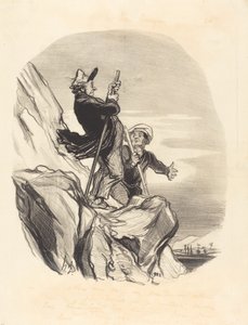Guide, la oss gå... i himmelens navn... av Honoré Daumier