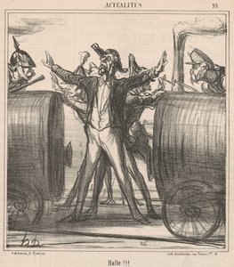 Stoppe!!! av Honoré Daumier