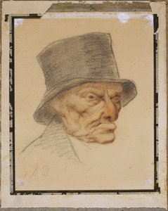 Leder av en gammel mann av Honoré Daumier