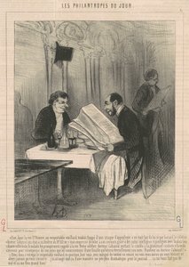 I går i rue Saint-Honoré ... en gammel mann av Honoré Daumier