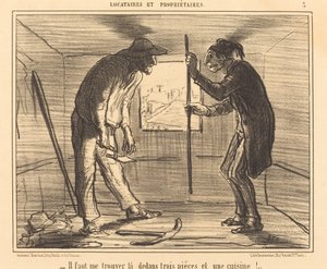Du må finne meg... tre rom... av Honoré Daumier