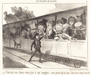 Du må fortsatt få plass... av Honoré Daumier
