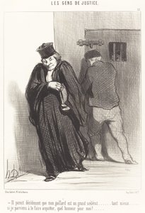 Det virker som om fyren min er en stor skurk... av Honoré Daumier