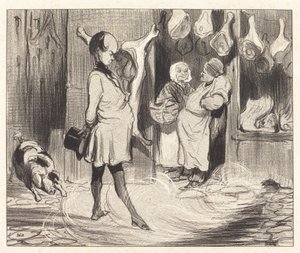 Reiseinntrykk av en stor poet av Honoré Daumier