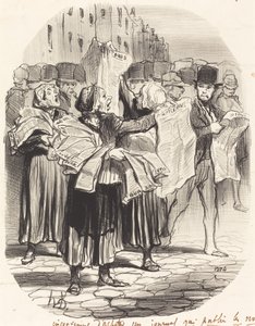 Ulempen med å kjøpe en avis... av Honoré Daumier