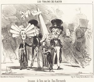 Invasjonen av Paris av de nedre normannerne av Honoré Daumier