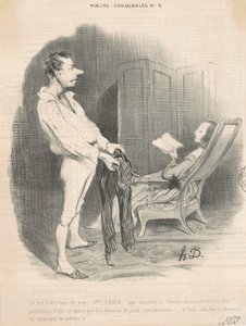 Jeg bryr meg ikke om din fru Sand... av Honoré Daumier