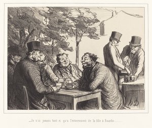 Jeg lo aldri så mye som i begravelsen til Bourdins datter... av Honoré Daumier