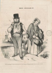 Jeg giftet meg med deg for å sjarmere min eksistens... av Honoré Daumier