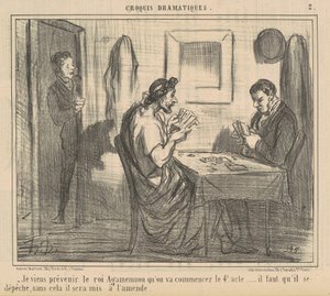 Jeg kommer for å advare kong Agamemnon... av Honoré Daumier