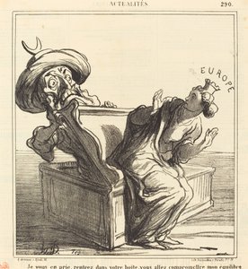 Vennligst gå tilbake til boksen din... av Honoré Daumier