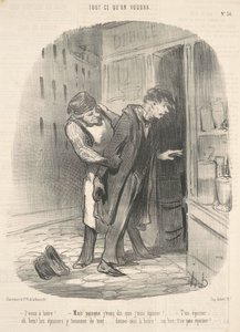 Jeg vil drikke! Men siden jeg forteller deg... av Honoré Daumier